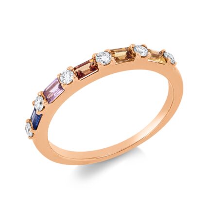 Farbstein Rosegold 18kt 0,19 Diamantringe Farbstein 0,54 ct - 1IN52