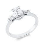 Solitaeire Weißgold 18kt 1,26 Diamantringe mit 3 Diamanten - 1IO76