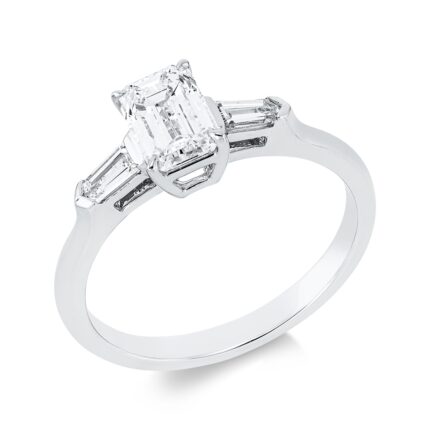 Solitaeire Weißgold 18kt 1,26 Diamantringe mit 3 Diamanten - 1IO76