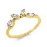 Baguette Gelbgold 18kt 0,18 Diamantringe mit 18 Diamanten - 1IP90