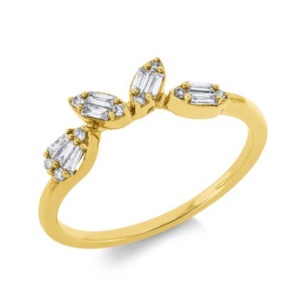 Baguette Gelbgold 18kt 0,18 Diamantringe mit 18 Diamanten - 1IP90