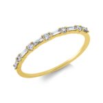 Baguette Gelbgold 18kt 0,20 Diamantringe mit 11 Diamanten - 1IQ29