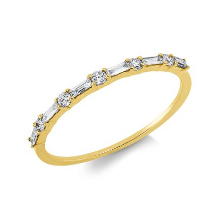 Baguette Gelbgold 18kt 0,20 Diamantringe mit 11 Diamanten - 1IQ29