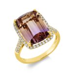 Farbstein Gelbgold 18kt 0,37 Diamantringe Farbstein 6,92 ct - 1IT33