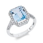 Farbstein Weißgold 18kt 0,31 Diamantringe Farbstein 3 ct - 1IT35