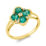 Farbstein Gelbgold 18kt 0,05 Diamantringe Farbstein 1,21 ct - 1IT44