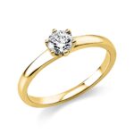 Solitaeire 6er-Krappe Gelbgold 18kt 0,40 Diamantringe mit 1 Diamanten - 1P115