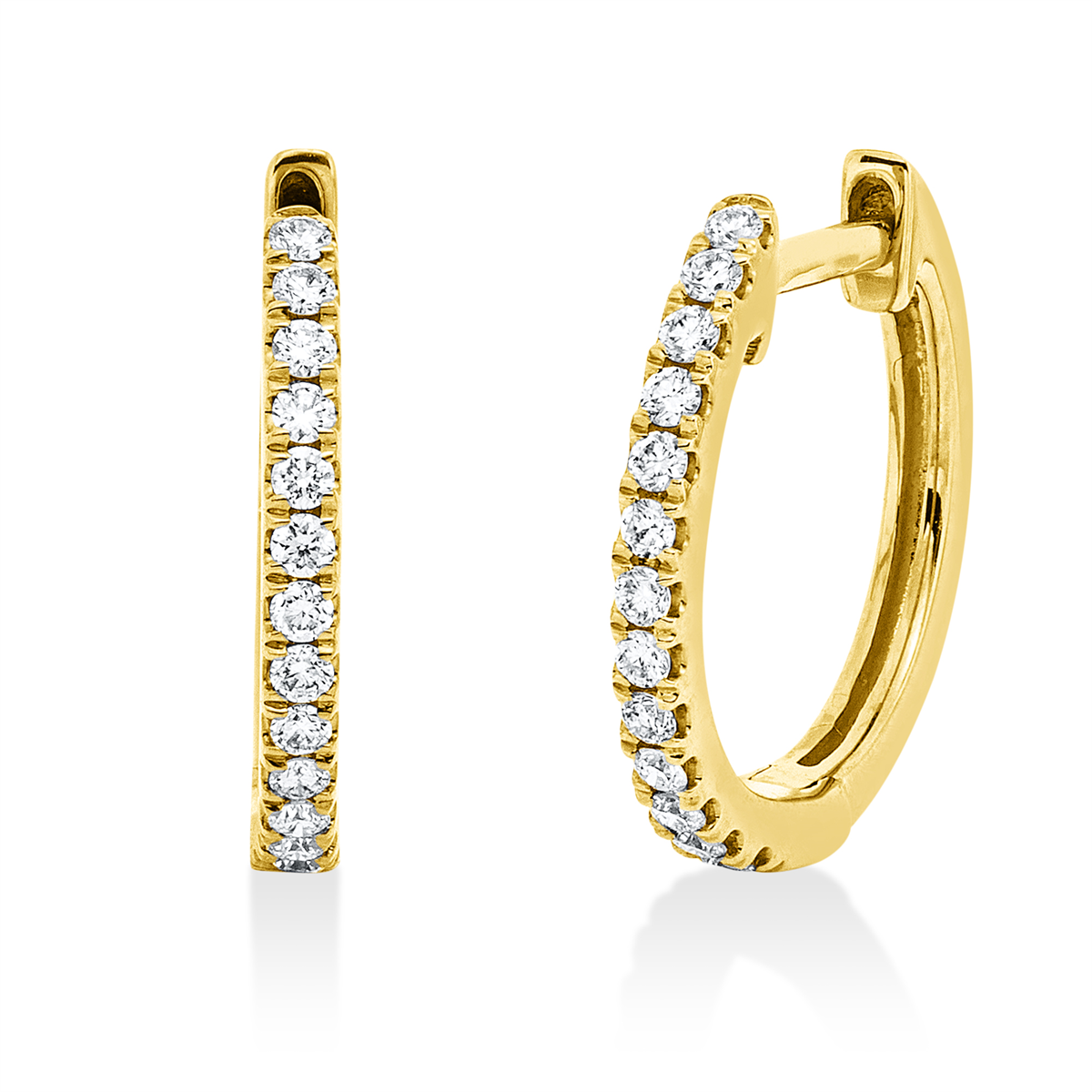 2A659G Creolen Gelbgold 18kt 0,16 Diamantschmuck mit 26 Diamanten - 2A659 – Bild 1