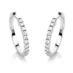 Creolen Weißgold 18kt 0,58 Diamantschmuck mit 26 Diamanten - 2E453