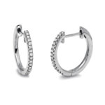 Creolen Weißgold 18kt 0,12 Diamantschmuck mit 30 Diamanten - 2F008