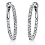 Creolen Weißgold 18kt 0,75 Diamantschmuck mit 46 Diamanten - 2M342