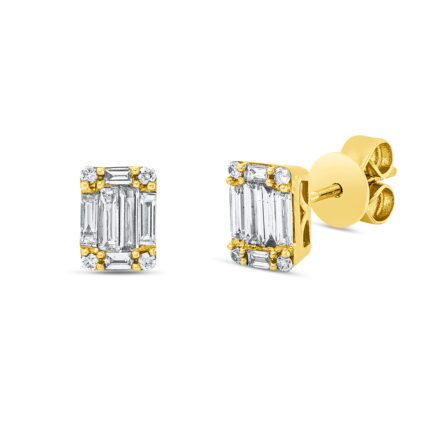 Ohrstecker Gelbgold 18kt 0,40 Diamantschmuck mit 20 Diamanten - 2N419