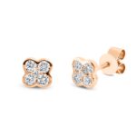 Ohrstecker Rosegold 18kt 0,27 Diamantschmuck mit 10 Diamanten - 2R643