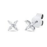 Ohrstecker Weißgold 18kt 0,15 Diamantschmuck mit 8 Diamanten - 2S755