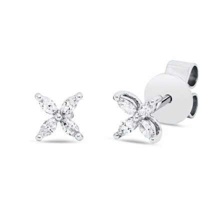 Ohrstecker Weißgold 18kt 0,15 Diamantschmuck mit 8 Diamanten - 2S755