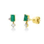 Ohrstecker Gelbgold 18kt 0,21 Diamantschmuck Farbstein 0,61 ct - 2T602