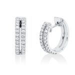 Creolen Weißgold 18kt 0,53 Diamantschmuck mit 48 Diamanten - 2T945