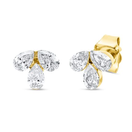 Ohrstecker Gelbgold 18kt 0,56 Diamantschmuck mit 6 Diamanten - 2U271