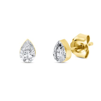 Ohrstecker Zarge Gelbgold 18kt 0,48 Diamantschmuck mit 2 Diamanten - 2U274