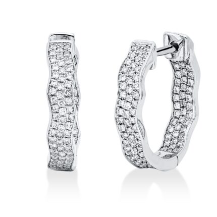 Creolen Weißgold 18kt 0,53 Diamantschmuck mit 198 Diamanten - 2U512