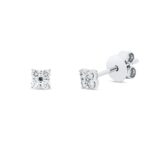 Ohrstecker Weißgold 18kt 0,11 Diamantschmuck mit 8 Diamanten - 2V572