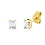 Ohrstecker 4er-Krappe Gelbgold 18kt 0,60 Diamantschmuck mit 2 Diamanten - 2V756