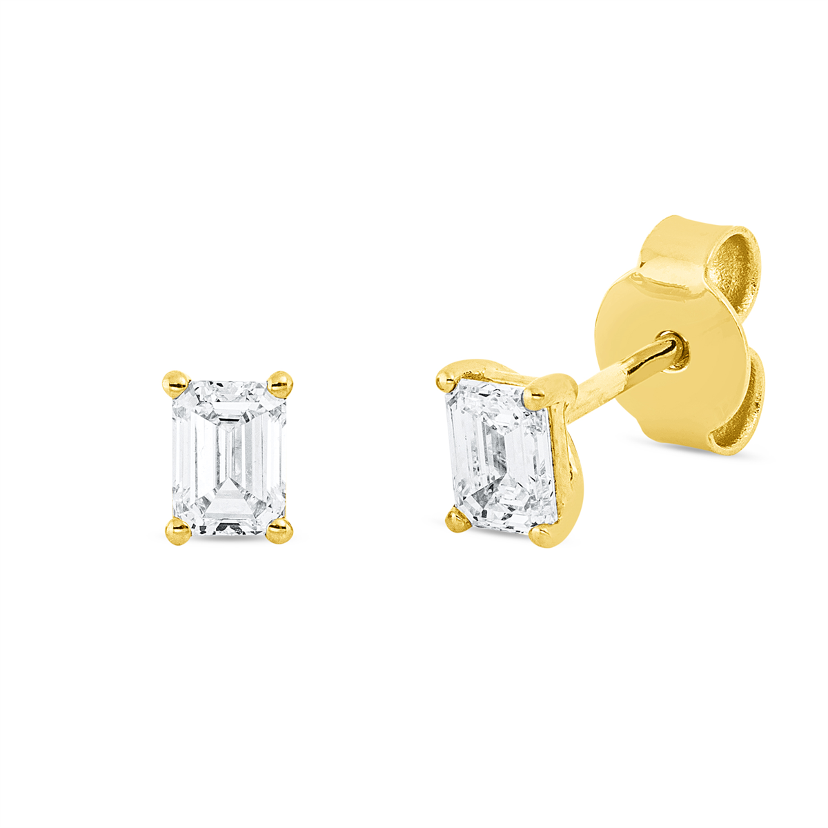 2V813G Ohrstecker 4er-Krappe Gelbgold 18kt 0,60 Diamantschmuck mit 2 Diamanten - 2V813 – Bild 1