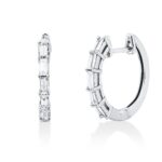 Creolen Weißgold 18kt 0,37 Diamantschmuck mit 10 Diamanten - 2V923