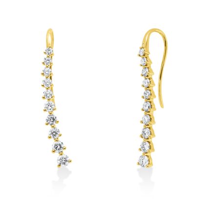 Ohrschmuck Gelbgold 18kt 0,76 Diamantschmuck mit 20 Diamanten - 2W000