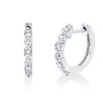 Creolen Weißgold 18kt 0,45 Diamantschmuck mit 12 Diamanten - 2W040