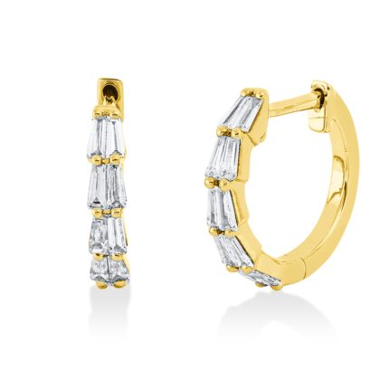 Creolen Gelbgold 18kt 0,29 Diamantschmuck mit 20 Diamanten - 2W073