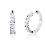 Creolen Weißgold 18kt 0,62 Diamantschmuck mit 16 Diamanten - 2W079