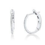 Creolen Weißgold 18kt 0,10 Diamantschmuck mit 48 Diamanten - 2W137