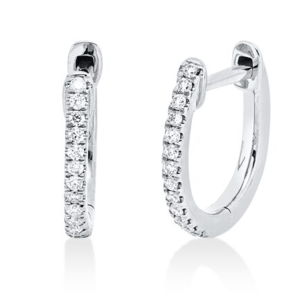 Creolen Weißgold 18kt 0,08 Diamantschmuck mit 26 Diamanten - 2W172