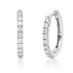 Creolen Weißgold 18kt 0,24 Diamantschmuck mit 18 Diamanten - 2W174