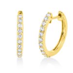 Creolen Gelbgold 18kt 0,28 Diamantschmuck mit 22 Diamanten - 2W182