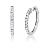 Creolen Weißgold 18kt 0,40 Diamantschmuck mit 24 Diamanten - 2W188