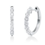 Creolen Weißgold 18kt 0,60 Diamantschmuck mit 14 Diamanten - 2W189