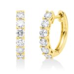 Creolen Gelbgold 18kt 0,72 Diamantschmuck mit 12 Diamanten - 2W192