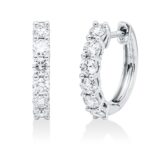 Creolen Weißgold 18kt 0,73 Diamantschmuck mit 12 Diamanten - 2W192