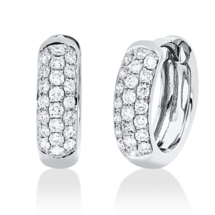 Creolen Weißgold 18kt 0,33 Diamantschmuck mit 44 Diamanten - 2W195