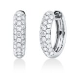 Creolen Weißgold 18kt 0,61 Diamantschmuck mit 56 Diamanten - 2W197