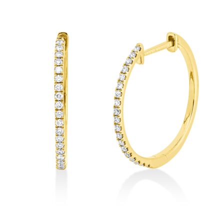 Creolen Gelbgold 18kt 0,22 Diamantschmuck mit 38 Diamanten - 2W205