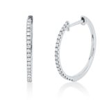 Creolen Weißgold 18kt 0,22 Diamantschmuck mit 38 Diamanten - 2W205