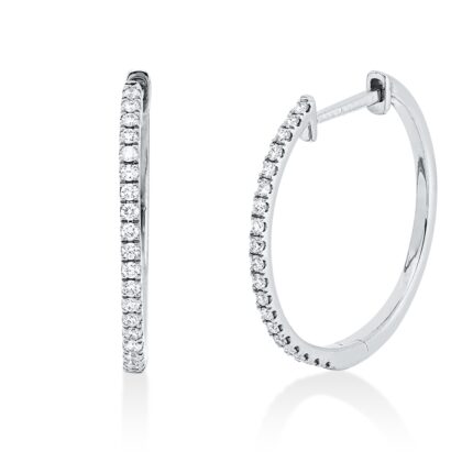 Creolen Weißgold 18kt 0,22 Diamantschmuck mit 38 Diamanten - 2W205