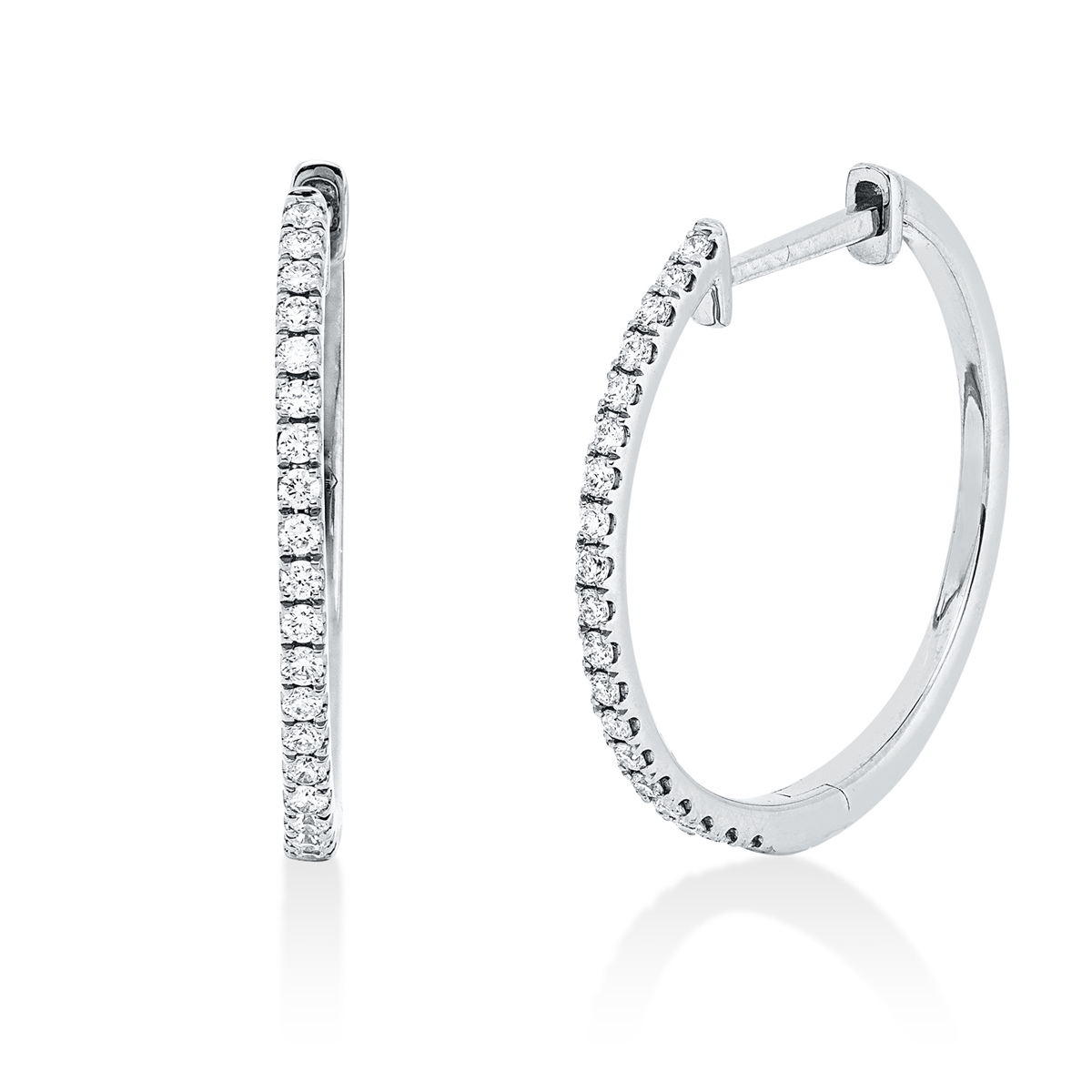 2W205W Creolen Weißgold 18kt 0,22 Diamantschmuck mit 38 Diamanten - 2W205 – Bild 1