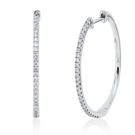 Creolen Weißgold 18kt 0,32 Diamantschmuck mit 54 Diamanten - 2W206