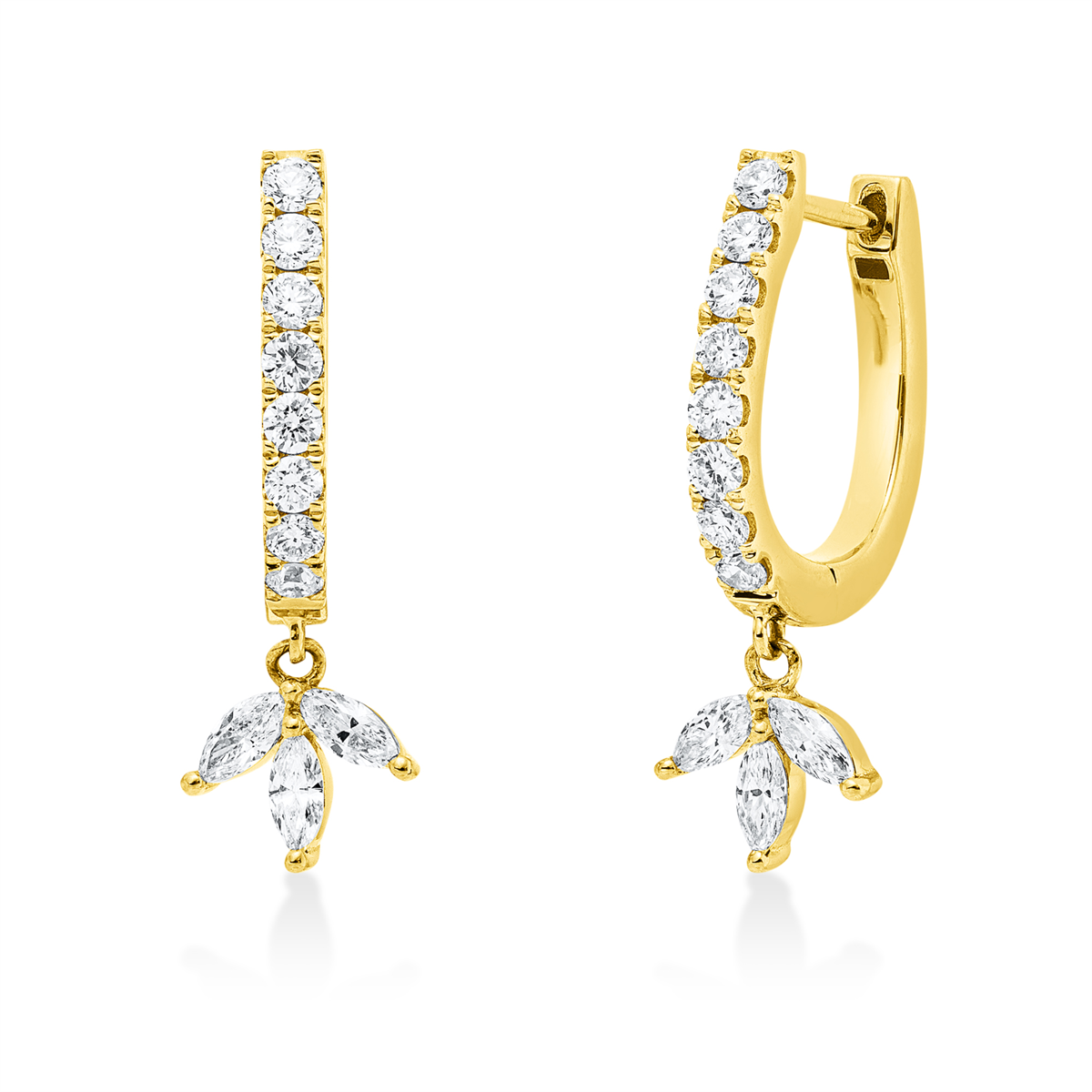 2W218G Creolen Gelbgold 18kt 0,53 Diamantschmuck mit 22 Diamanten - 2W218 – Bild 1