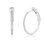 Creolen Weißgold 18kt 0,18 Diamantschmuck mit 80 Diamanten - 2W251