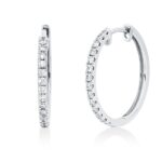 Creolen Weißgold 18kt 0,41 Diamantschmuck mit 28 Diamanten - 2W254